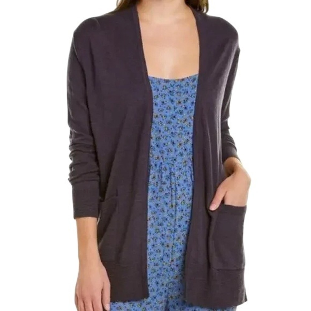 Madewell‎ Bradley Lightweight Cardigan Sweater Purple Slate Size XS